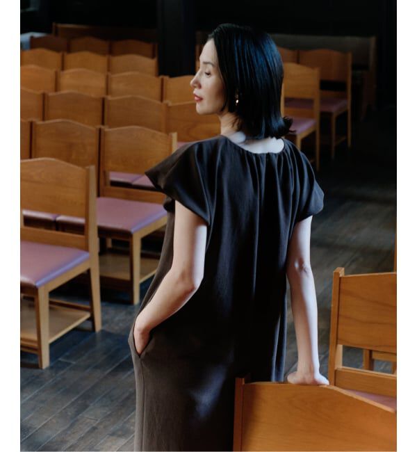 NOBLE「ELENI/エルニ ビローギャザーワンピース」|ワンピース|