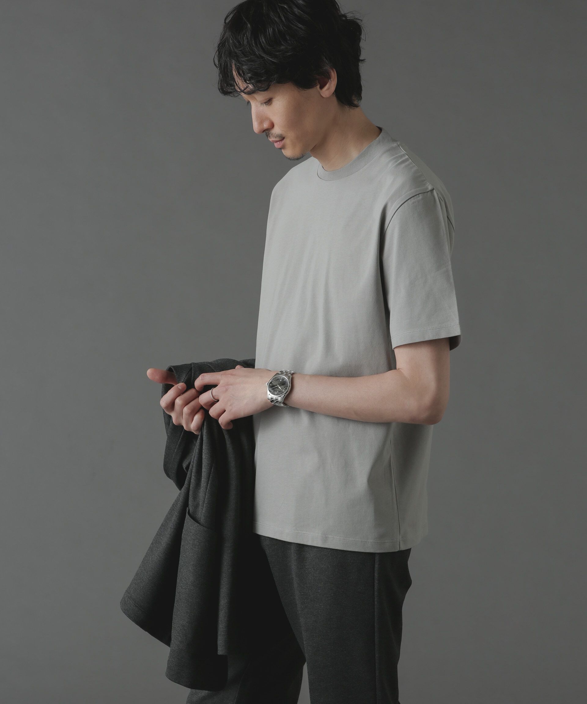 nano･universe「ジャケT(R) クルーネック 半袖」|Tシャツ・カットソー|