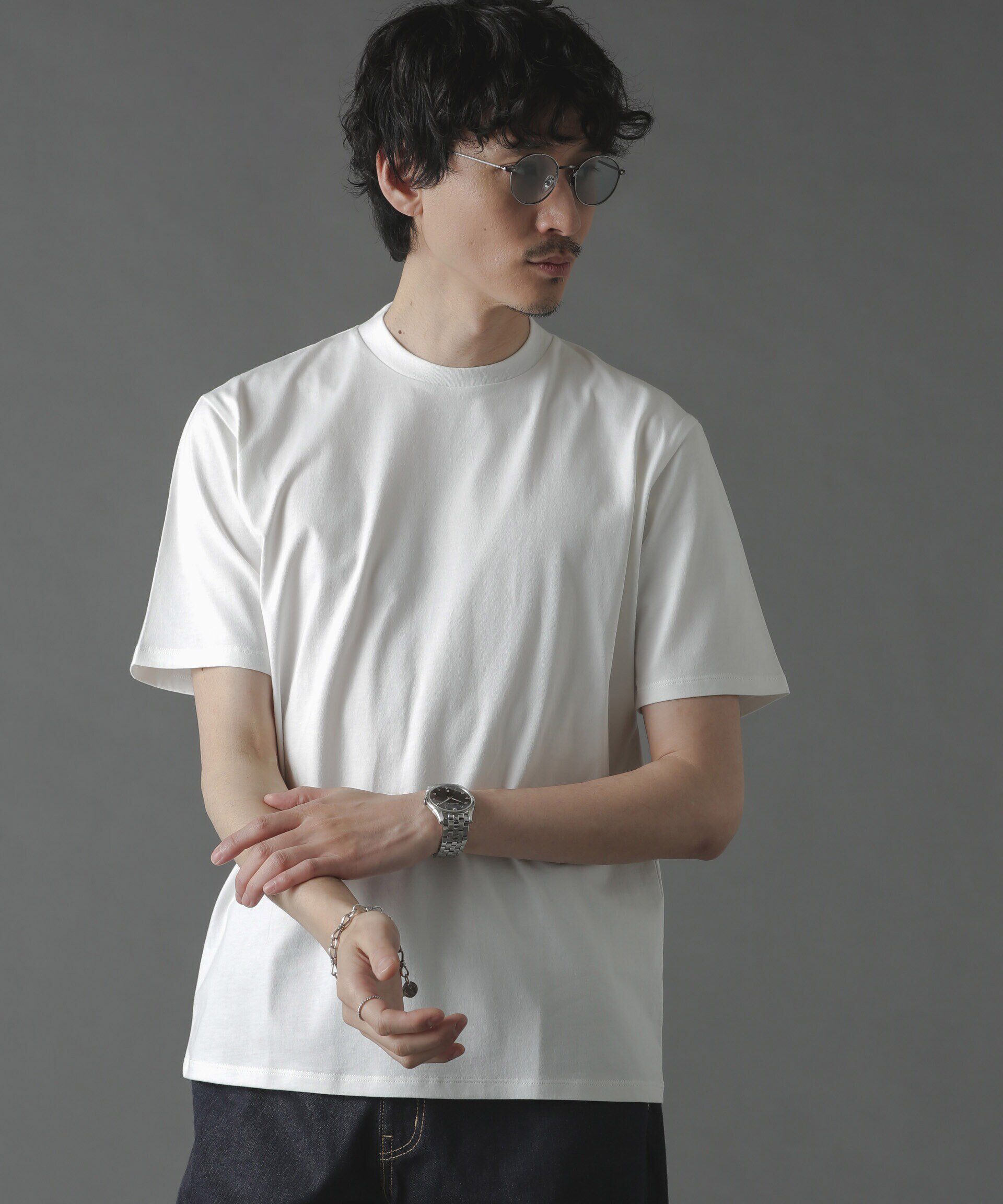 nano･universe「ジャケT(R) クルーネック 半袖」|Tシャツ・カットソー|