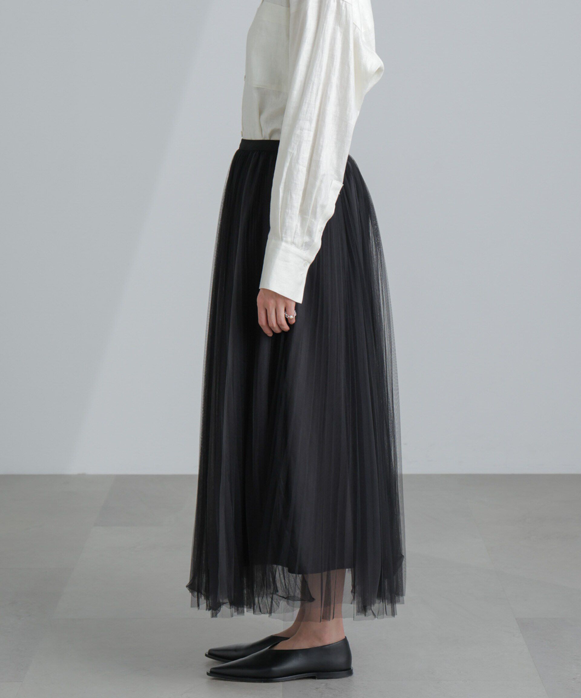 nano･universe「プリーツチュールスカート」|スカート|