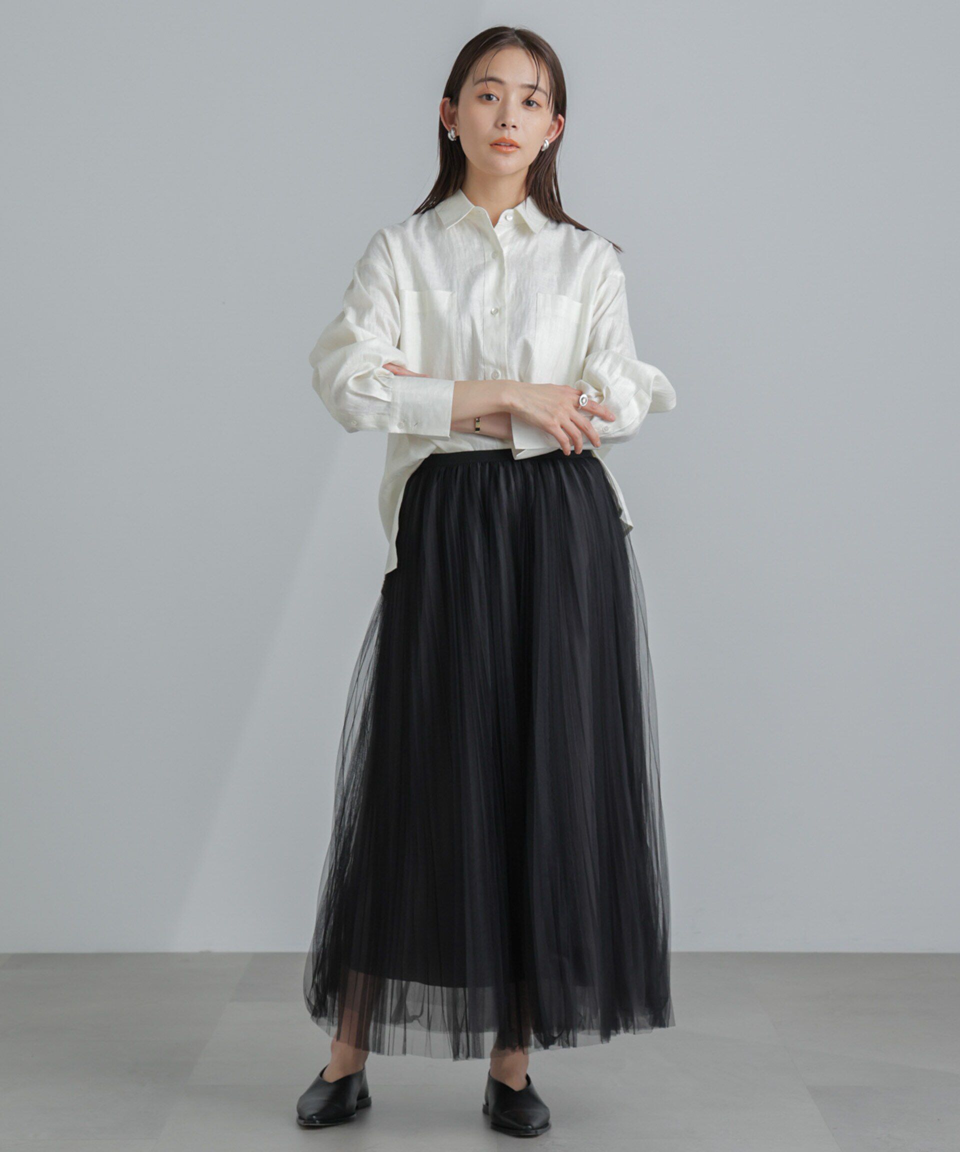 nano･universe「プリーツチュールスカート」|スカート|