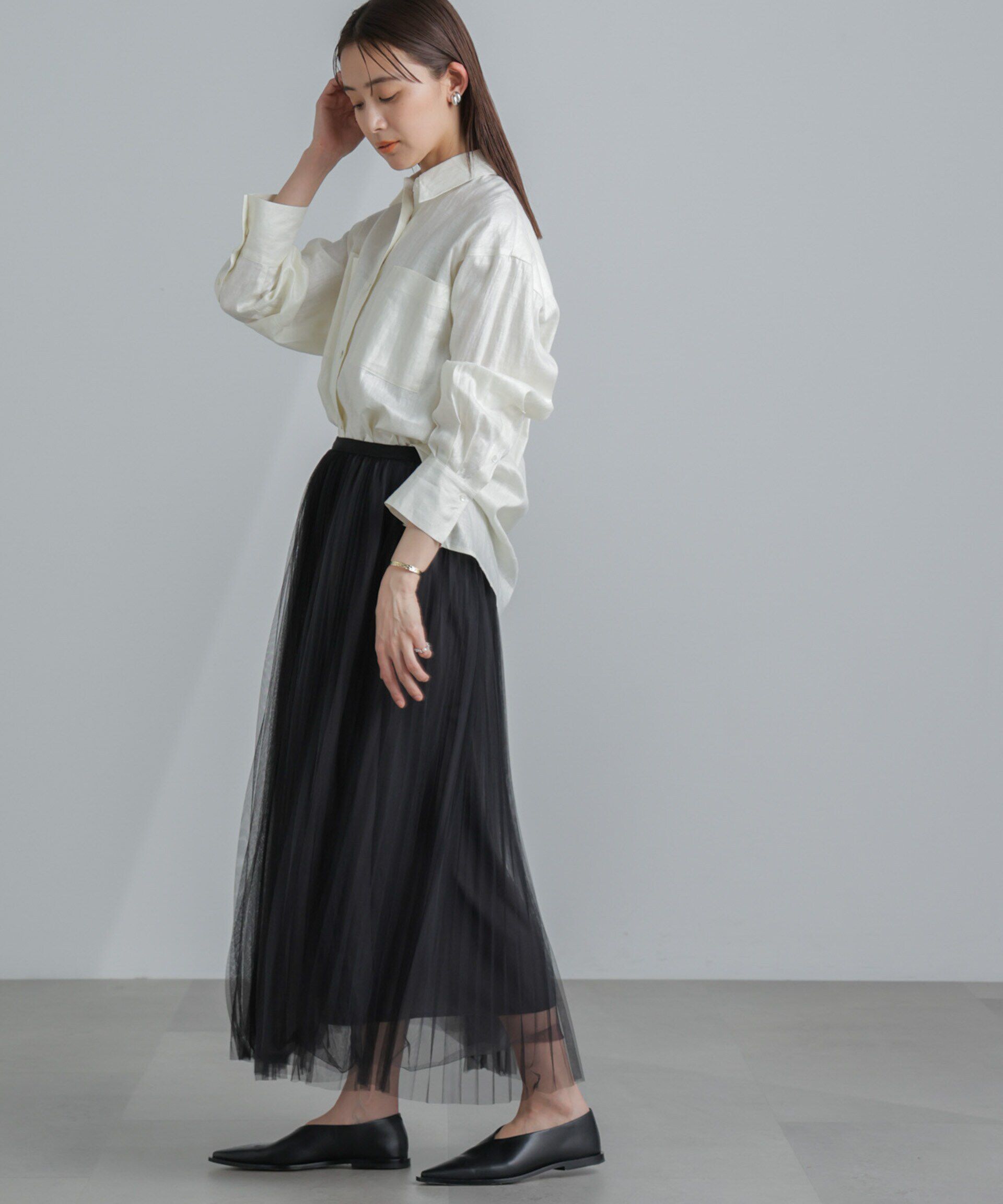 nano･universe「プリーツチュールスカート」|スカート|