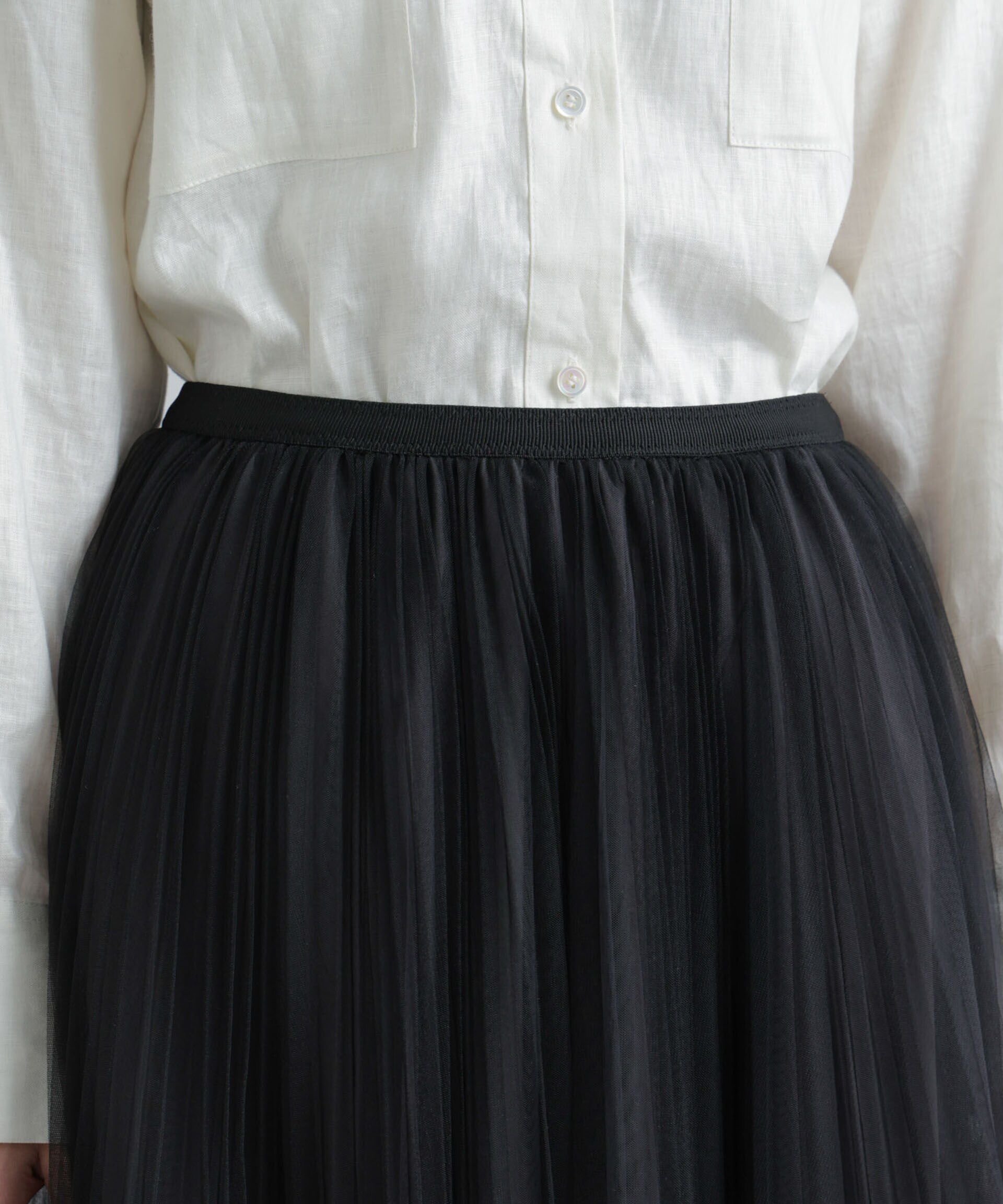 nano･universe「プリーツチュールスカート」|スカート|