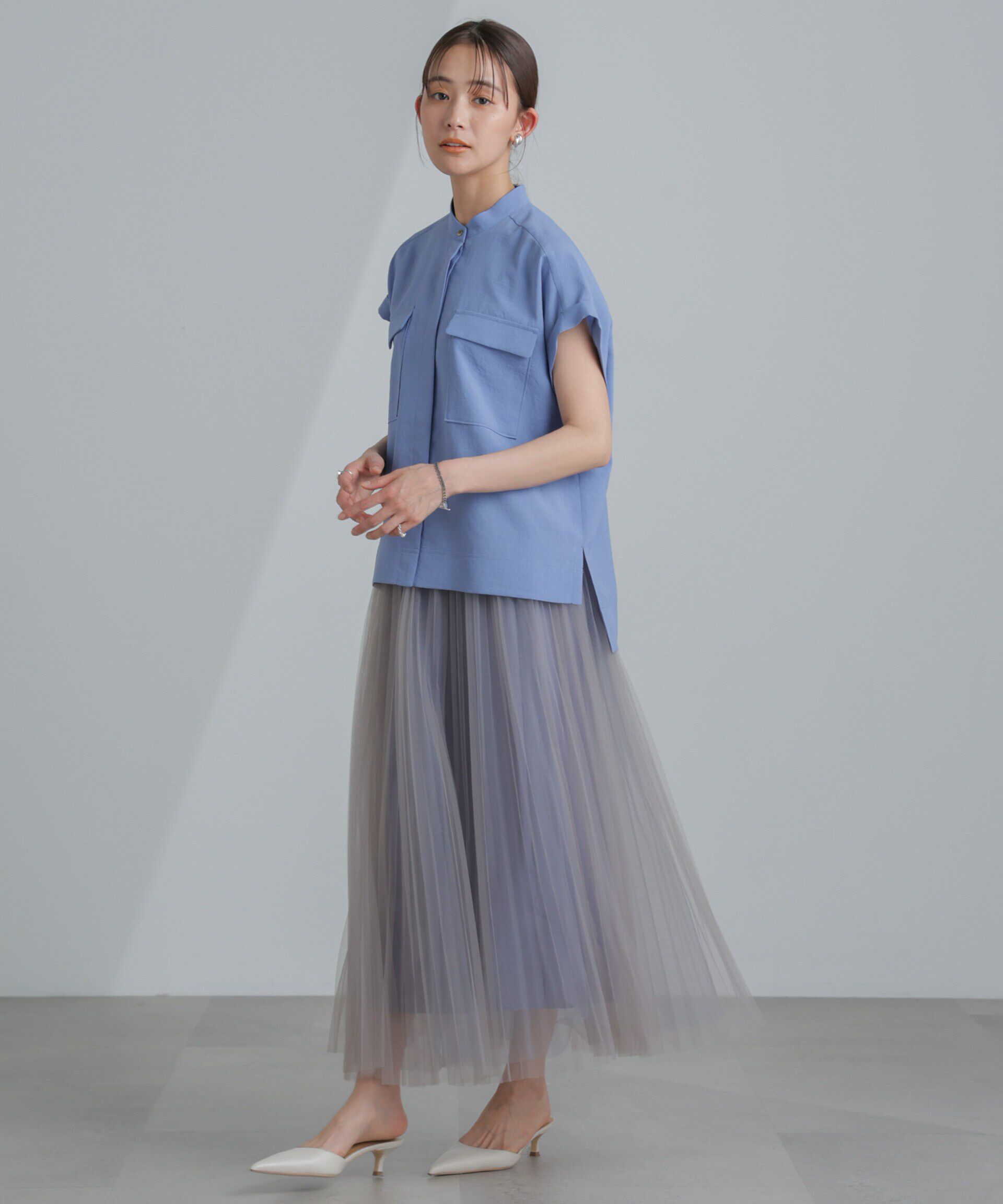 nano･universe「プリーツチュールスカート」|スカート|