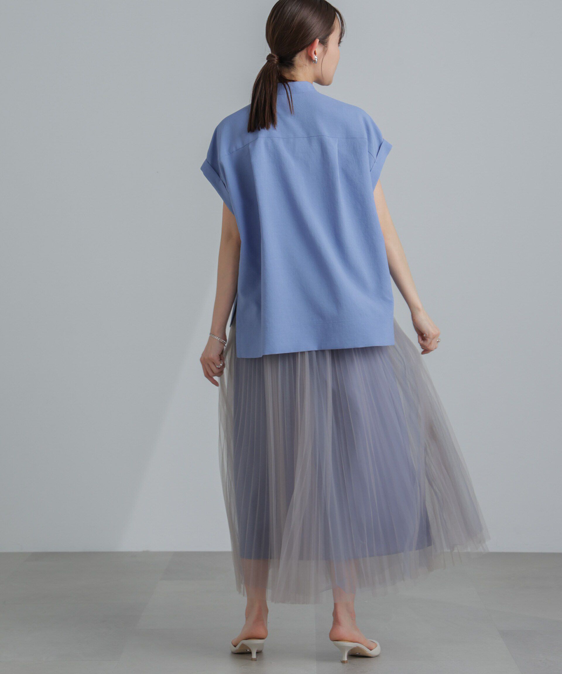 nano･universe「プリーツチュールスカート」|スカート|