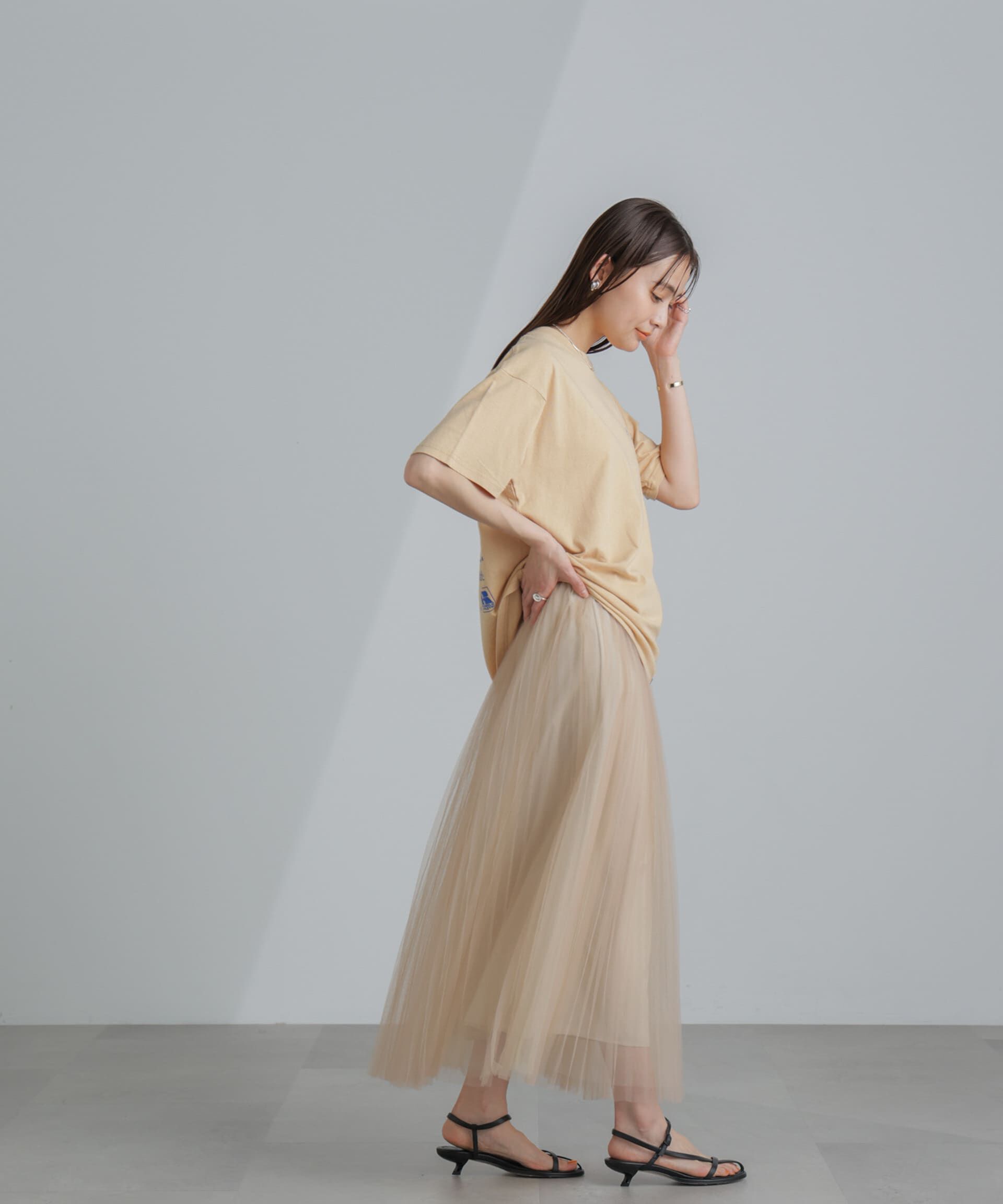 nano･universe「プリーツチュールスカート」|スカート|