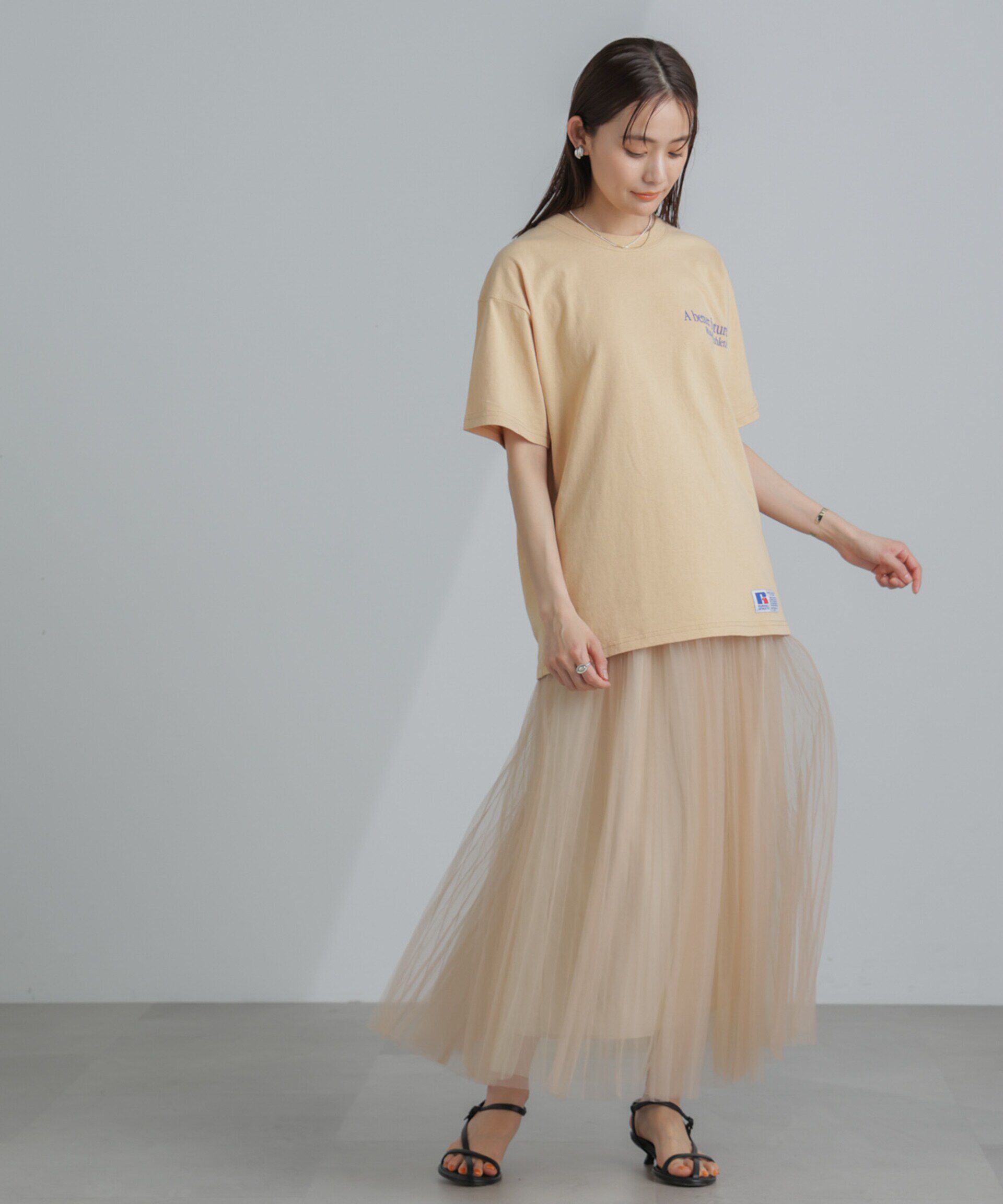 nano･universe「プリーツチュールスカート」|スカート|