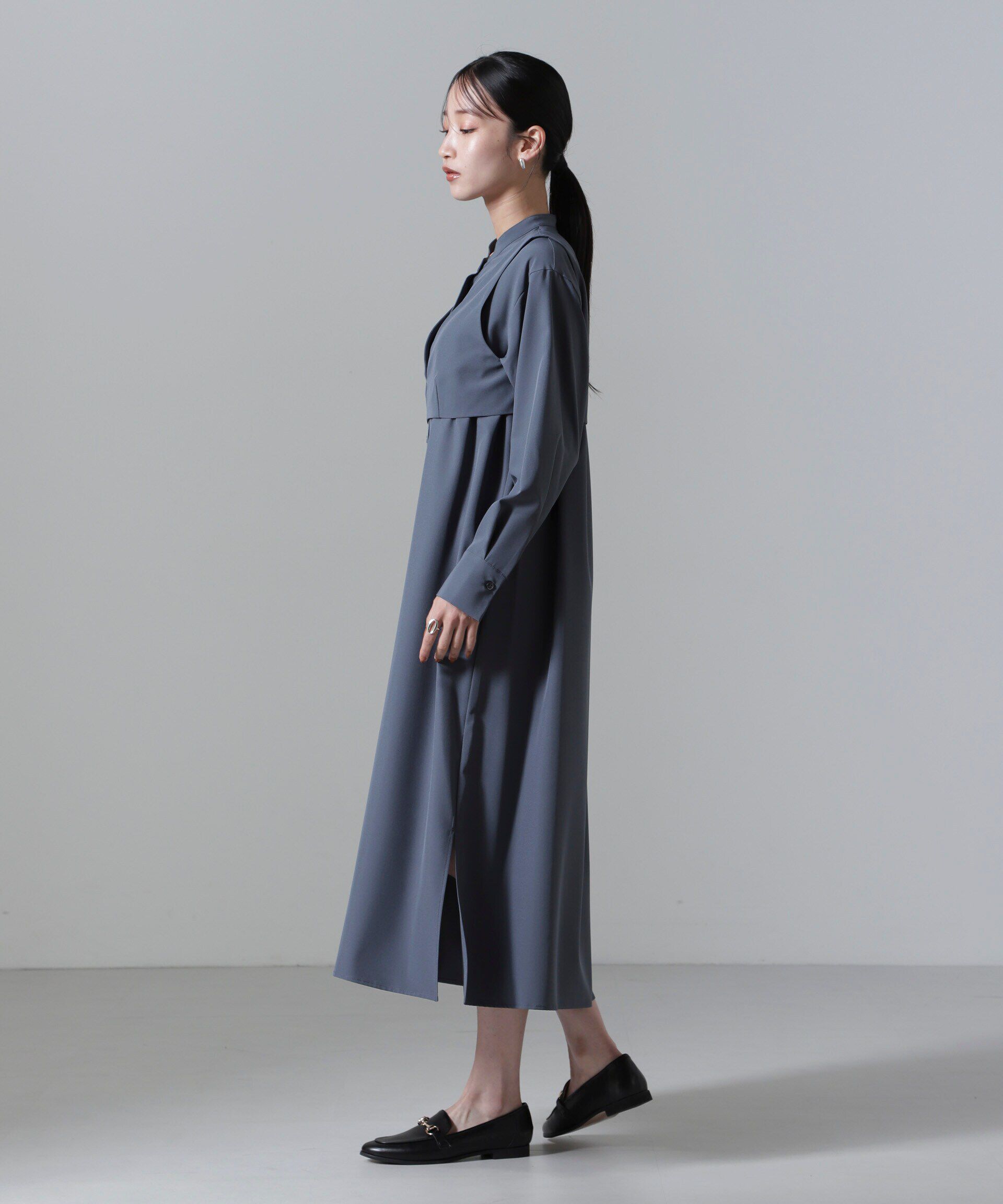 nano･universe「ビスチェセットシャツワンピース」|ワンピース|