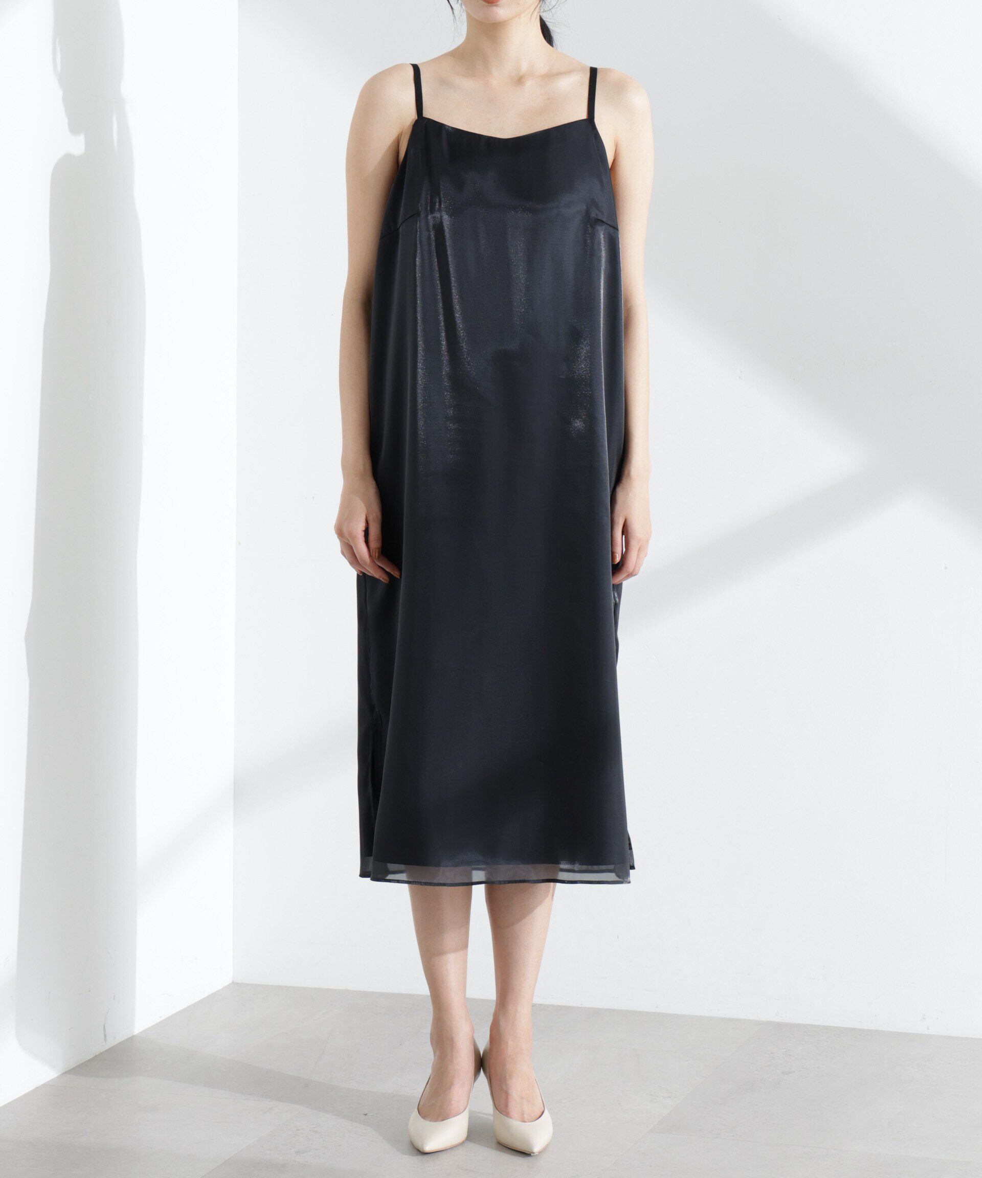 nano･universe「kaene/シャンブレーキャミドッキングドレス」|ワンピース|