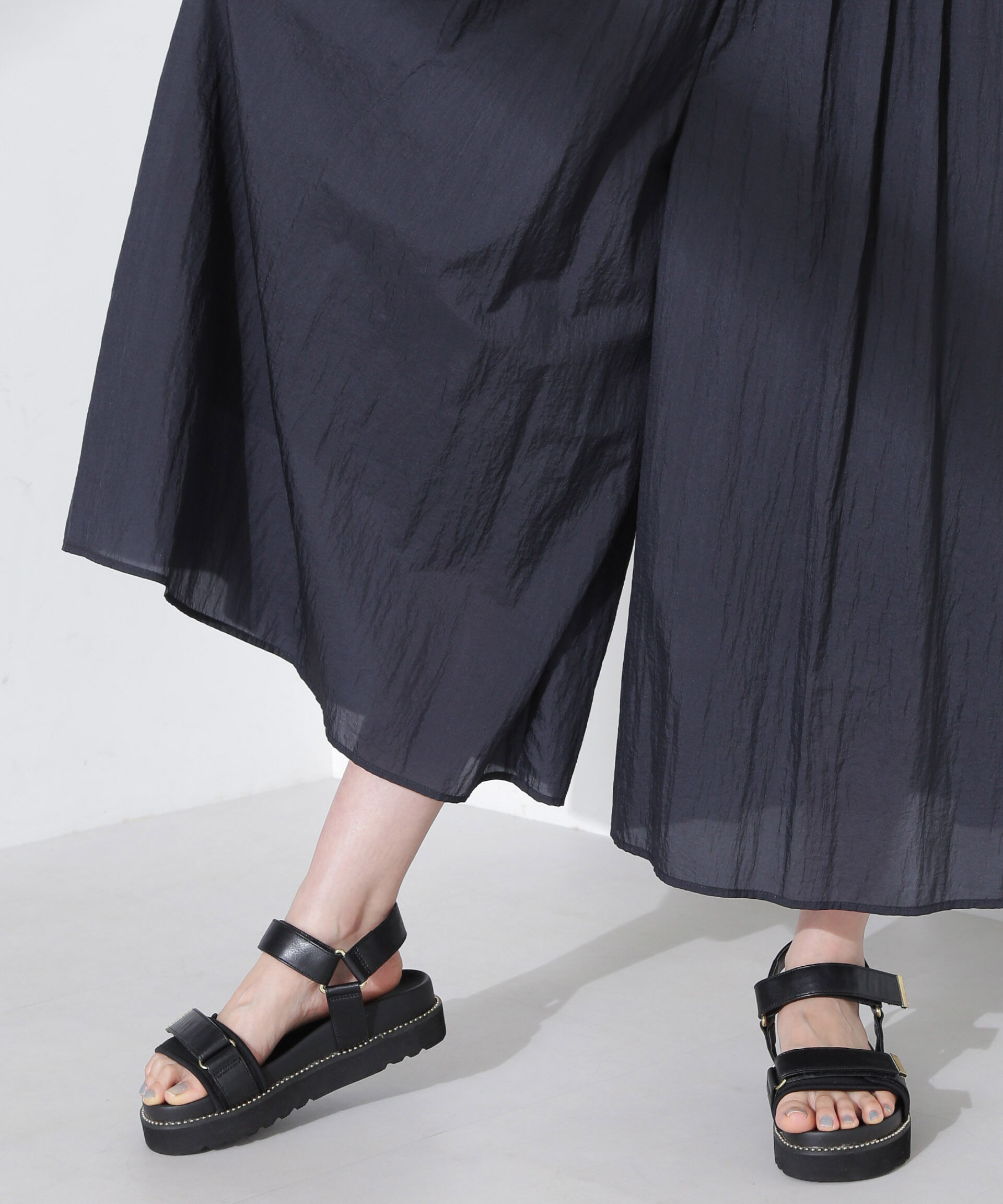 nano･universe「ナイロンタッサーギャザースカーチョ（セットアップ可）」|チノ|