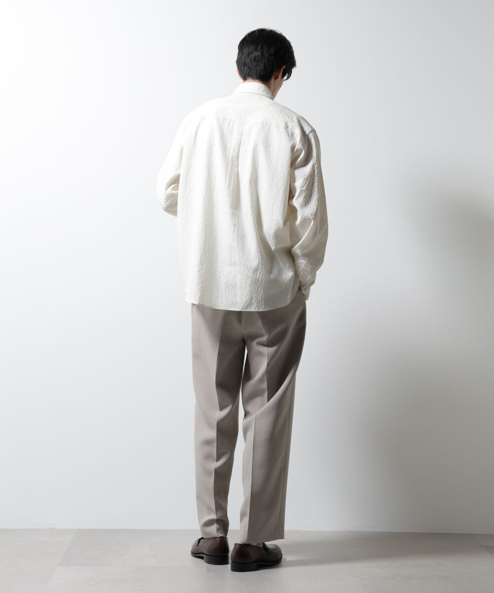 nano･universe「アセテートシアーギンガムチェックレギュラーカラーシャツ 長袖」|シャツ・ブラウス|