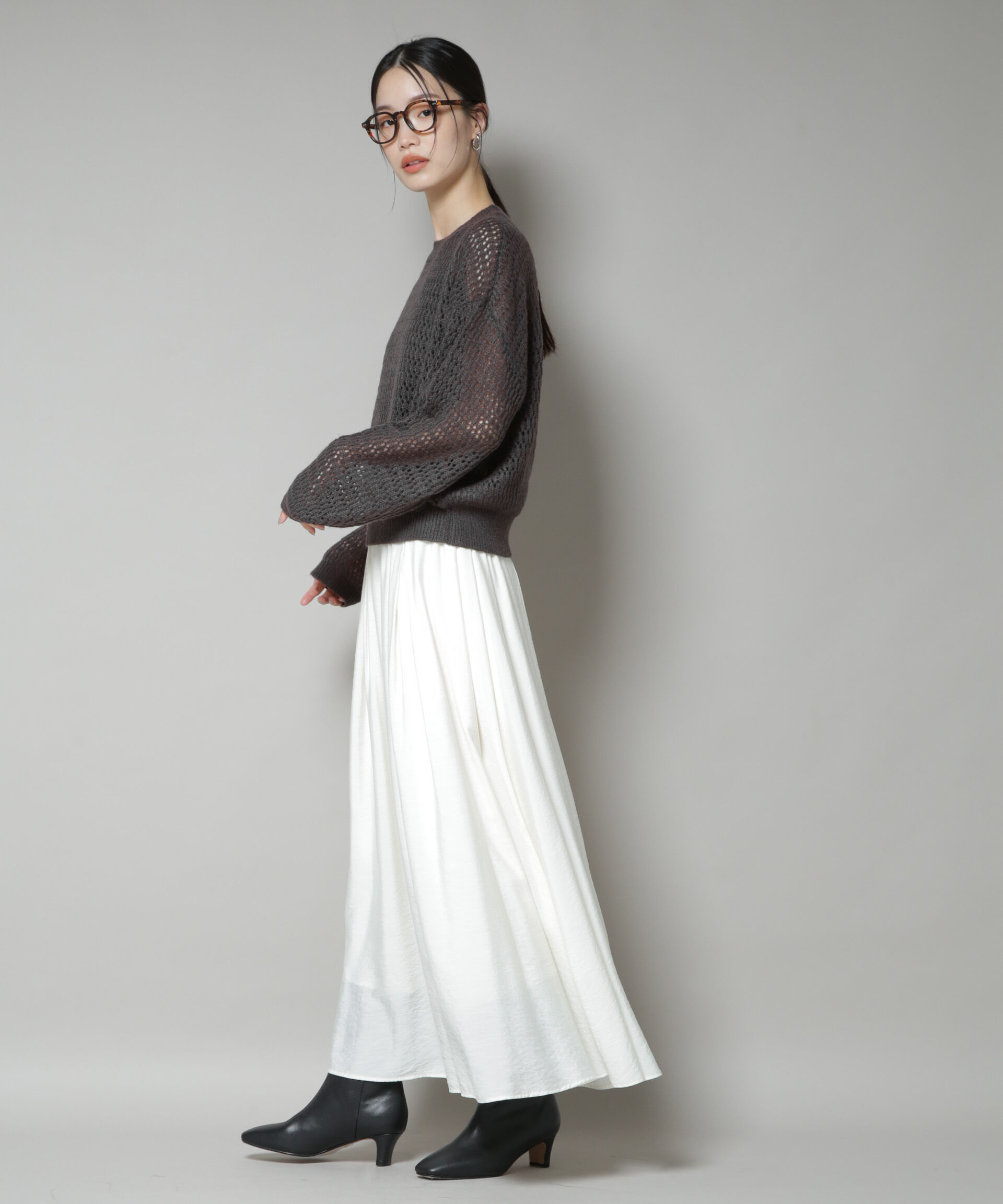 nano･universe「モヘヤライクメッシュニットトップス」|ニット・セーター|