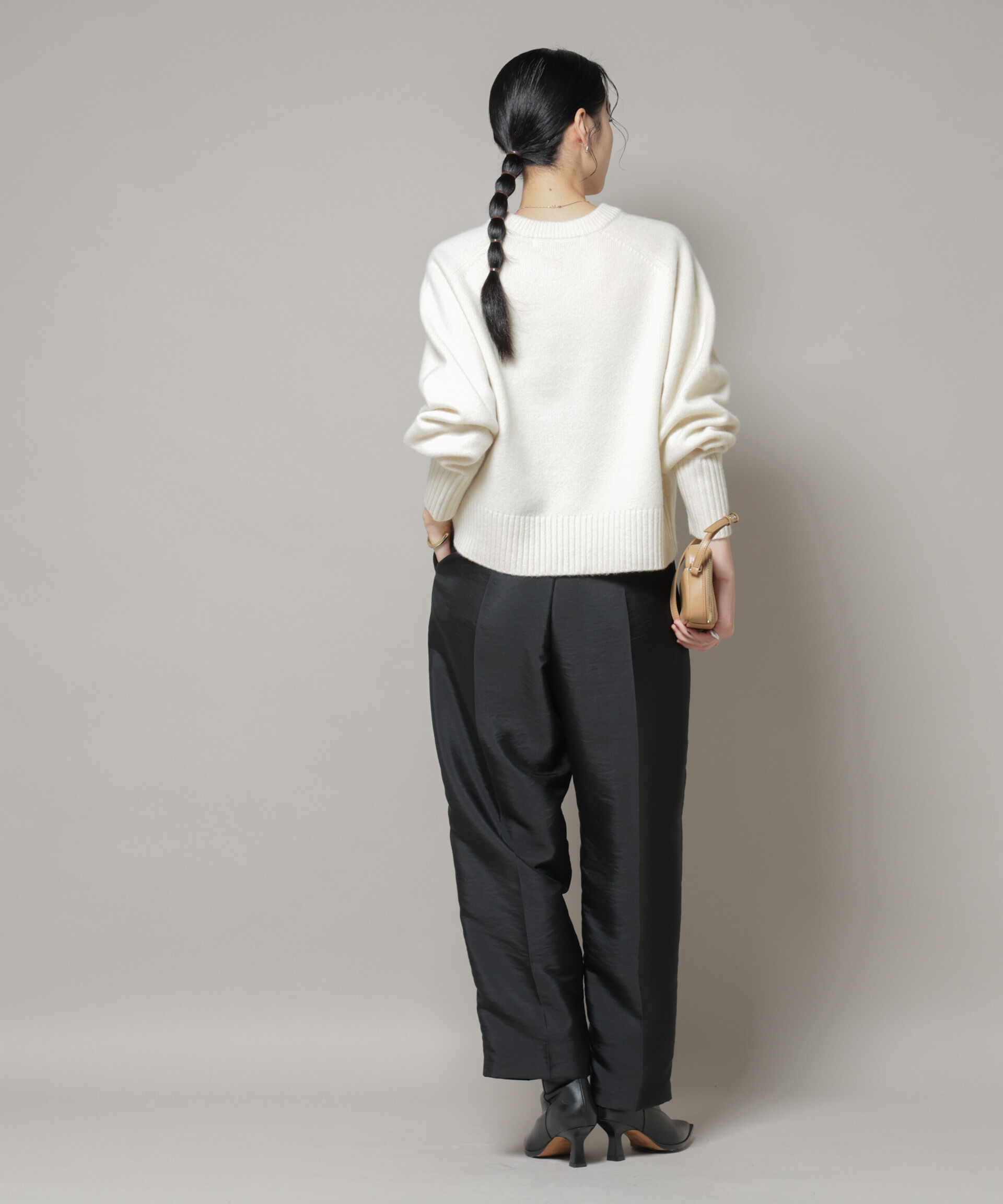 nano･universe「AQUAウールカシミヤクルーネックニットプルオーバー」|ニット・セーター|