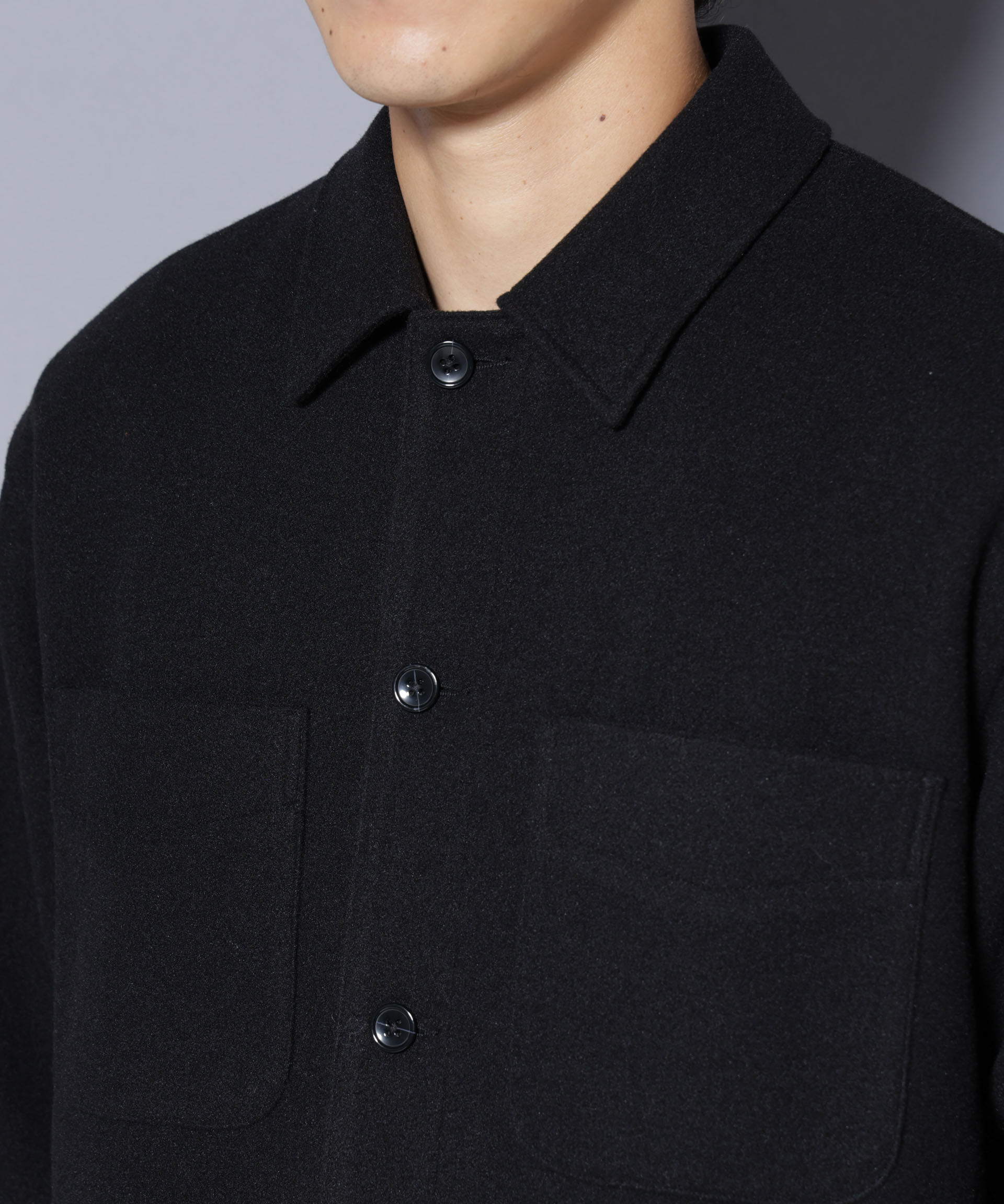 nano･universe「テックメルトンシャツブルゾン」|ブルゾン・スタジャン|