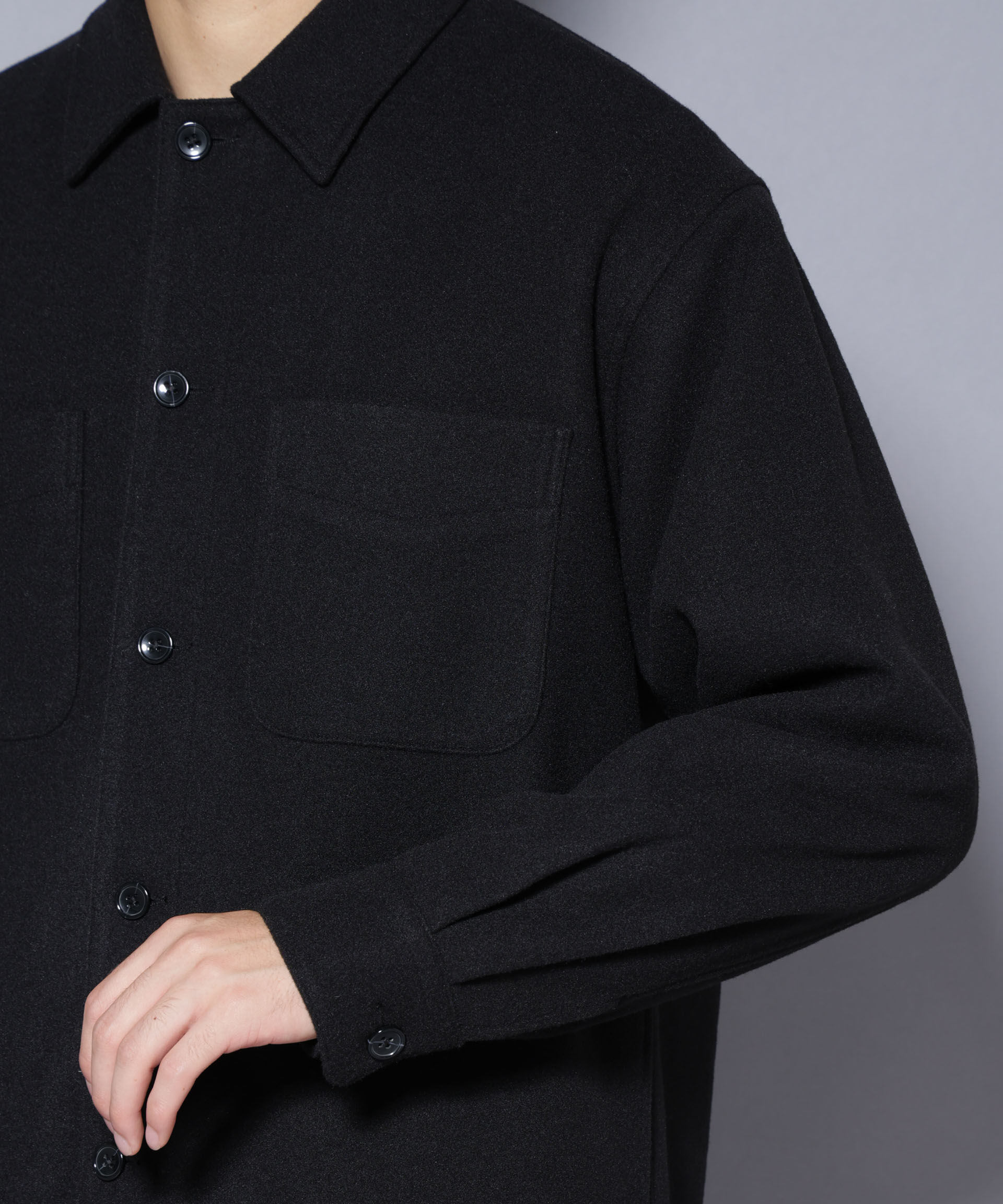 nano･universe「テックメルトンシャツブルゾン」|ブルゾン・スタジャン|