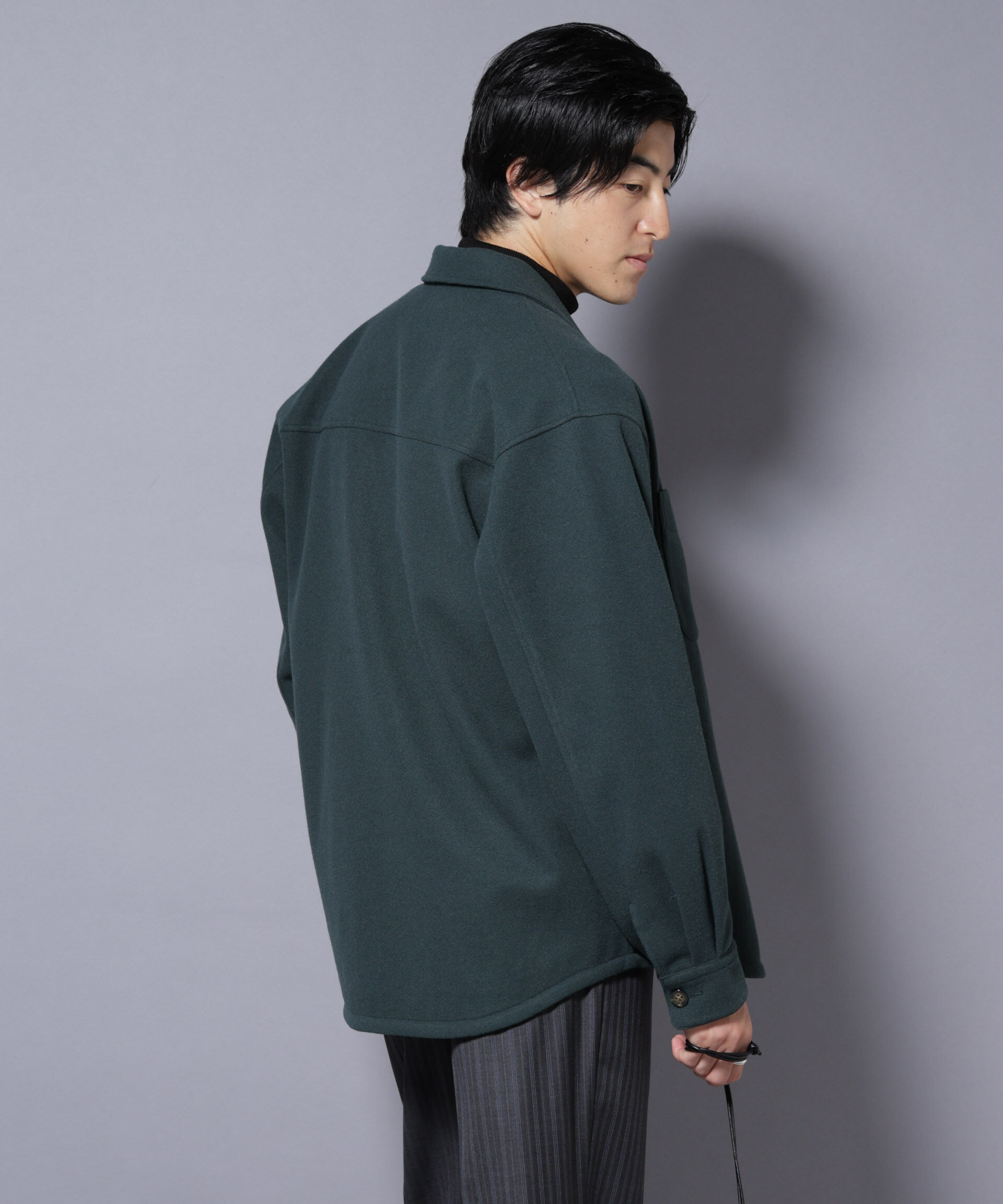 nano･universe「テックメルトンシャツブルゾン」|ブルゾン・スタジャン|