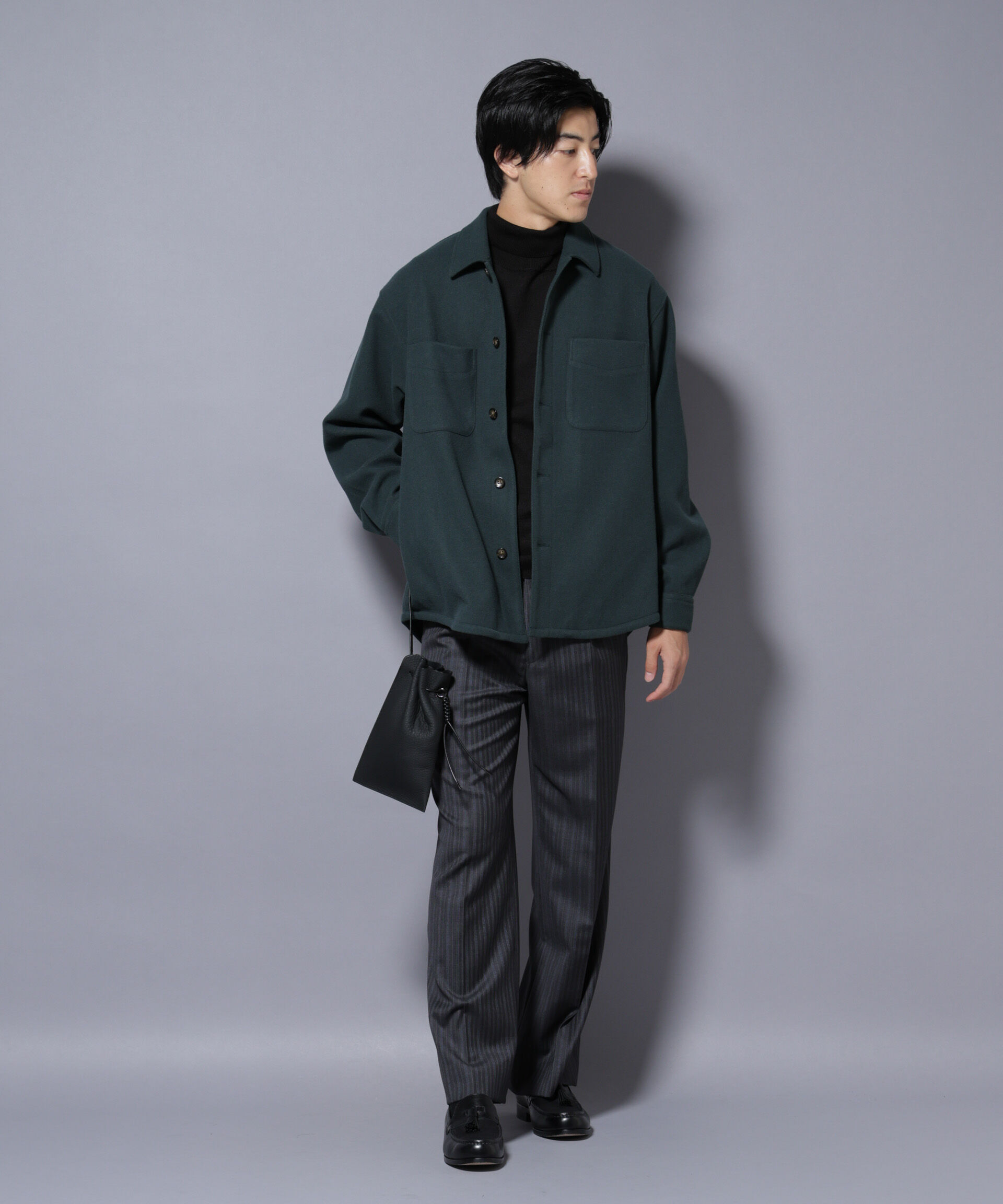 nano･universe「テックメルトンシャツブルゾン」|ブルゾン・スタジャン|