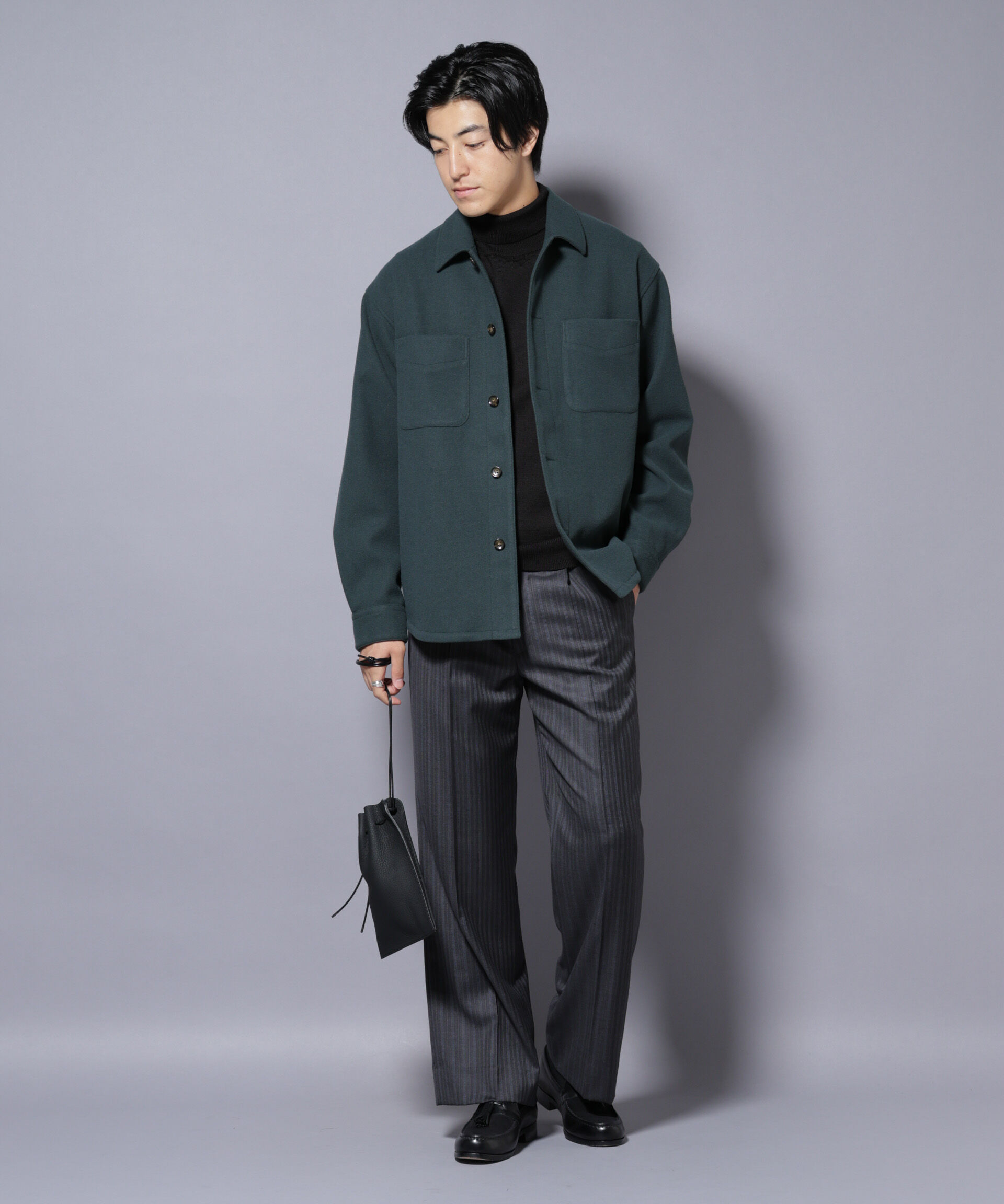 nano･universe「テックメルトンシャツブルゾン」|ブルゾン・スタジャン|