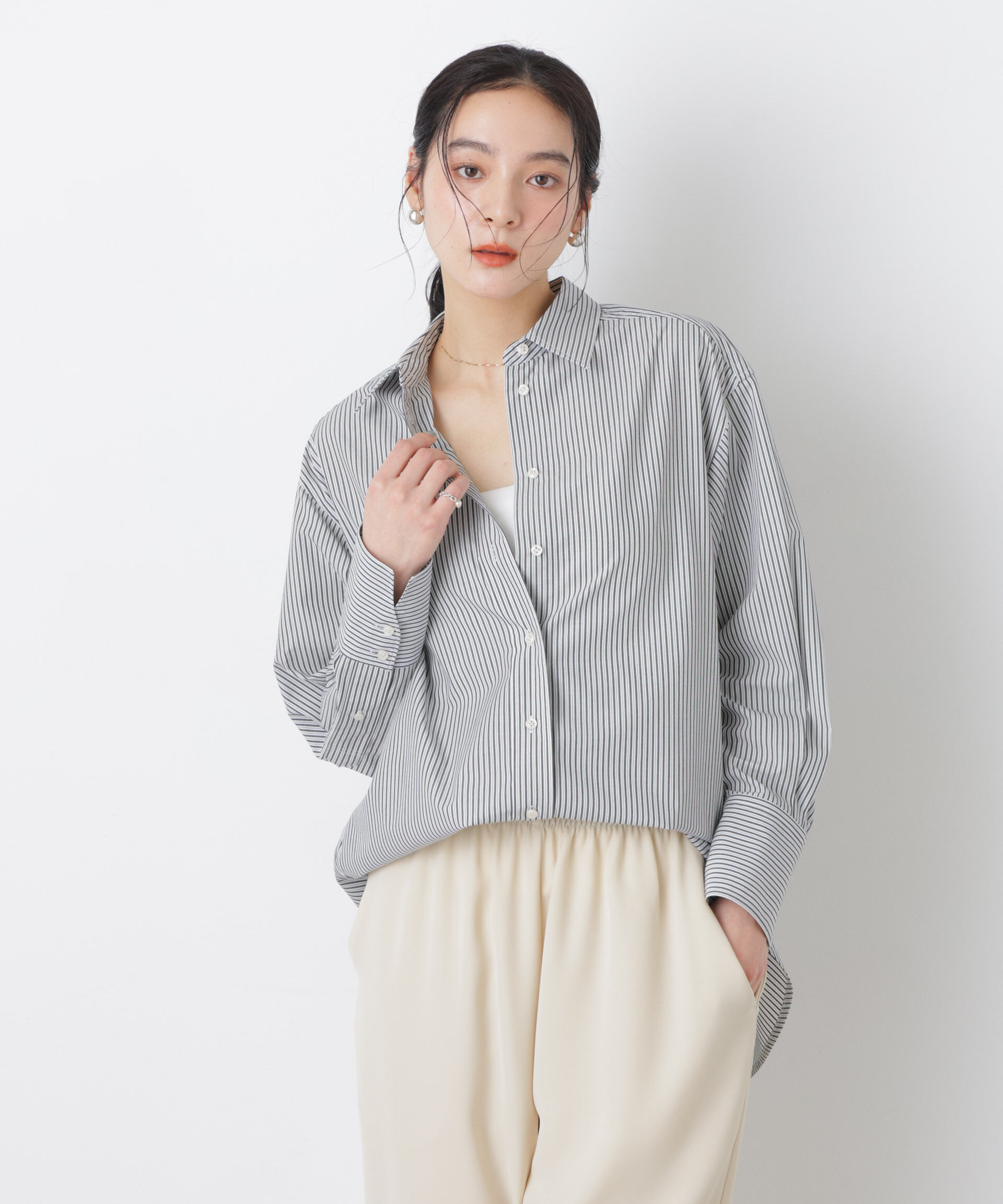 nano･universe「2wayオーバーシャツ」|シャツ・ブラウス|