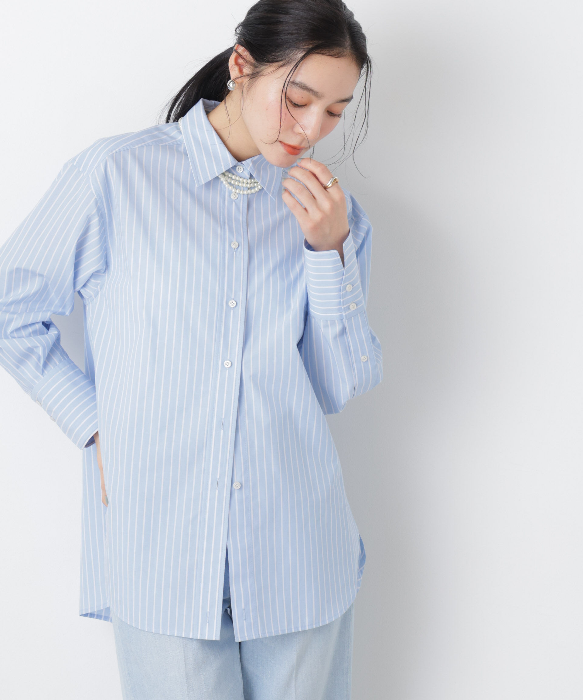 nano･universe「2wayオーバーシャツ」|シャツ・ブラウス|