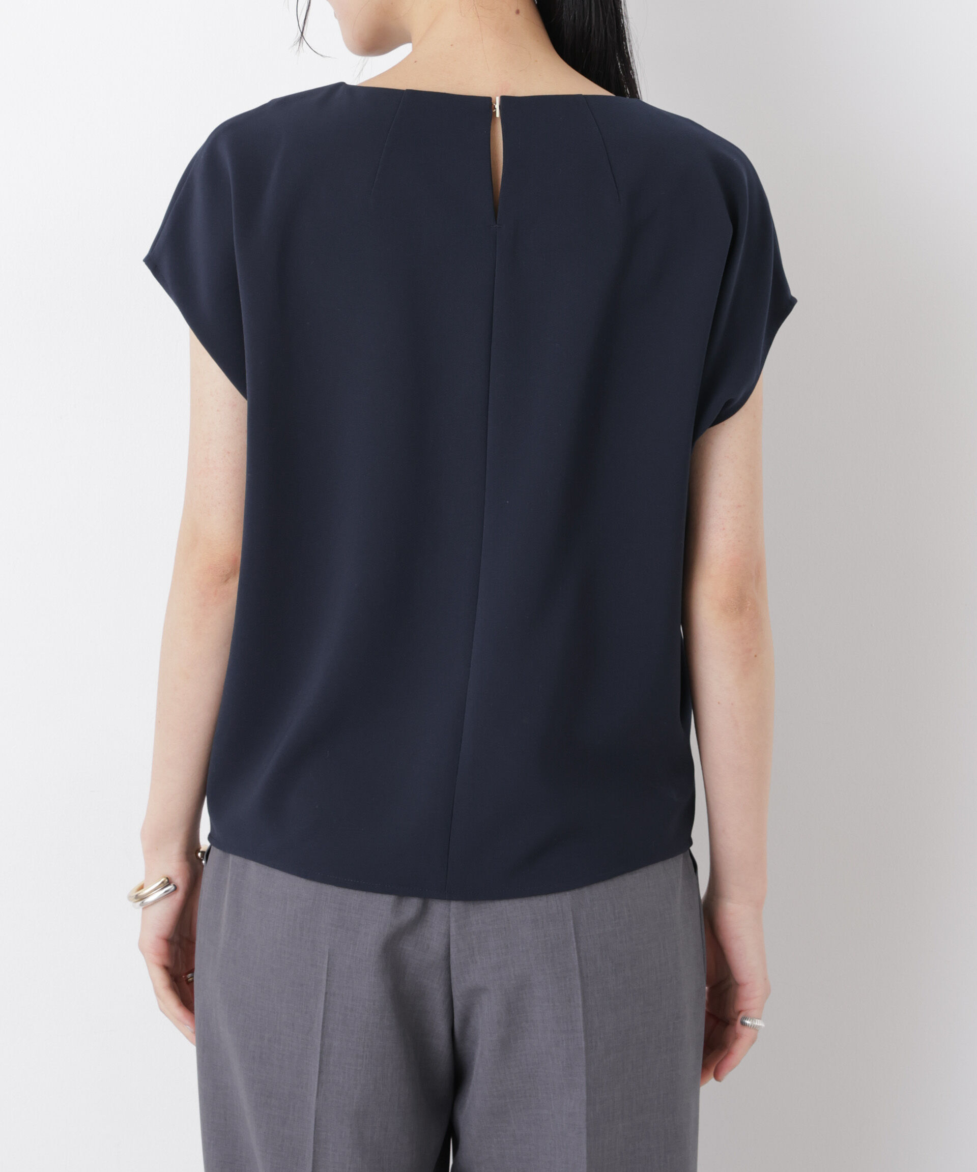 nano･universe「DressT/ボートネックタックコクーンブラウス」|シャツ・ブラウス|