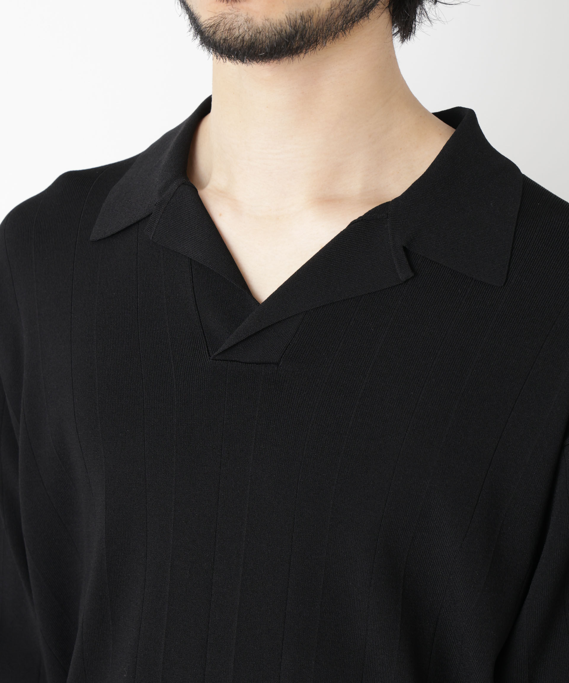 nano･universe「｢ASSEMBLANC｣ 針抜きスキッパーポロ」|ニット・セーター|