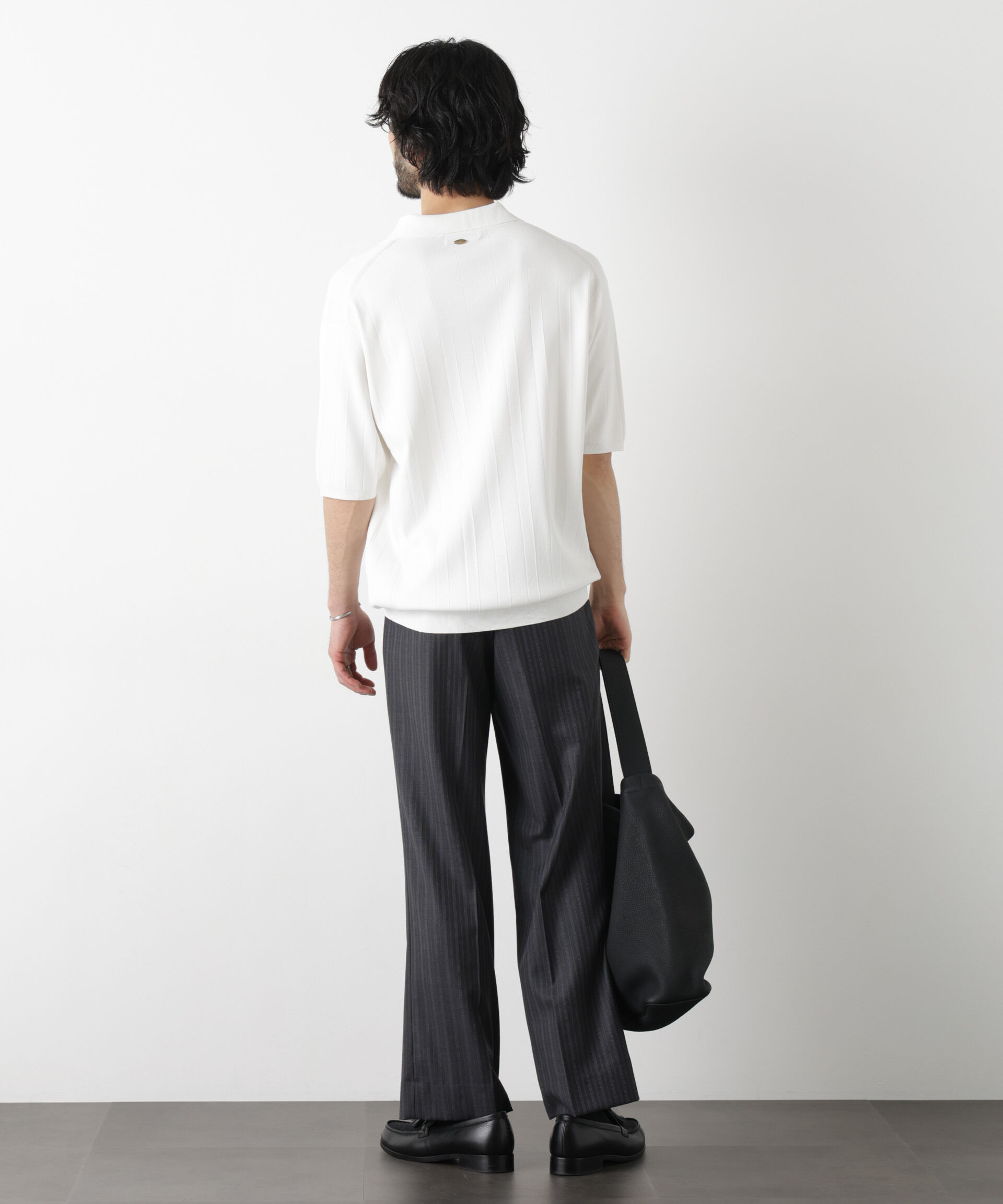 nano･universe「｢ASSEMBLANC｣ 針抜きスキッパーポロ」|ニット・セーター|