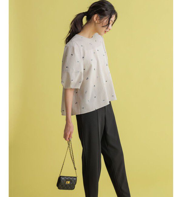 組曲「【WEB限定】ミニフラワーエンブロイダリー ブラウス」|シャツ・ブラウス|