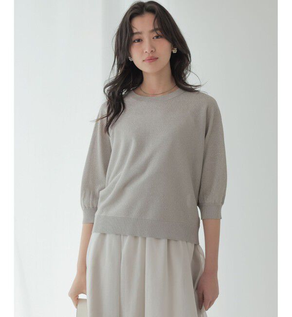 組曲「【前後着用可】ドルマンスリーブライトラメ ニット」|ニット・セーター|
