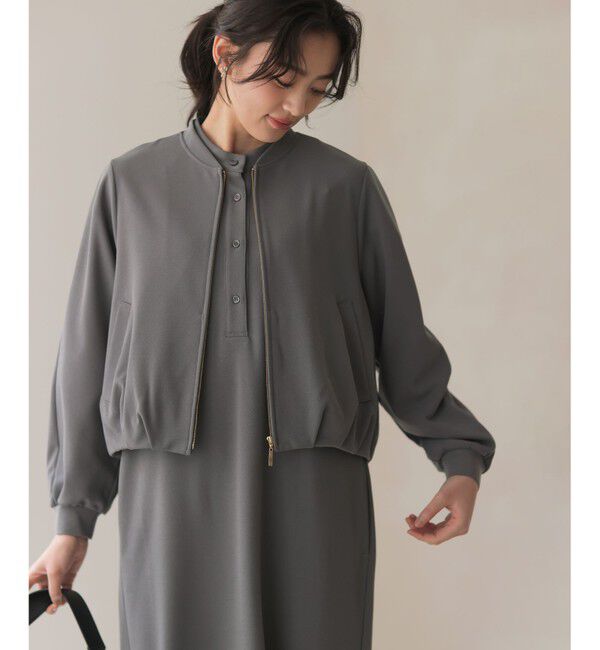 組曲「【WEB限定】ジョーゼットジャージー ブルゾン」|ブルゾン・スタジャン|