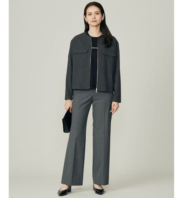 自由区「ライトブッチャーノーカラー ブルゾン」|ブルゾン・スタジャン|