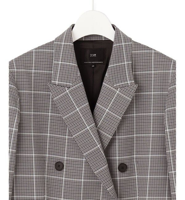 23区「【洗える】ガンクラブプレイドチェック ジャケット」|テーラードジャケット|