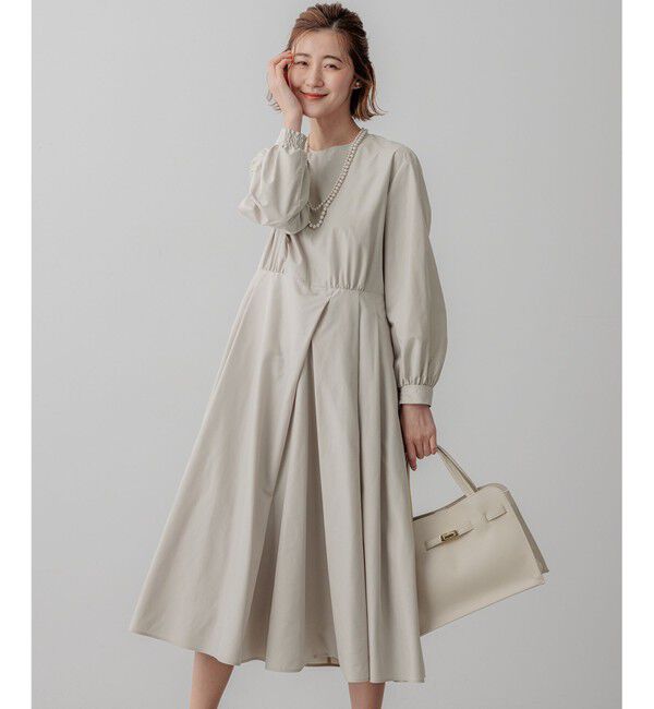 23区「【VERYコラボ】ラスタークロス タックワンピース」|ワンピース|ベージュ系