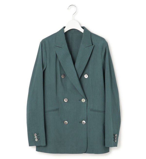 23区「【洗える】リネンレーヨンストレッチ ダブル ジャケット」|テーラードジャケット|