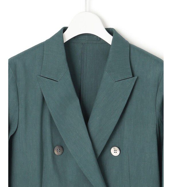 23区「【洗える】リネンレーヨンストレッチ ダブル ジャケット」|テーラードジャケット|