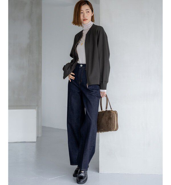 23区「【WEB＆一部店舗限定】クリアコットンテリー ダブルジップ ブルゾン」|ブルゾン・スタジャン|