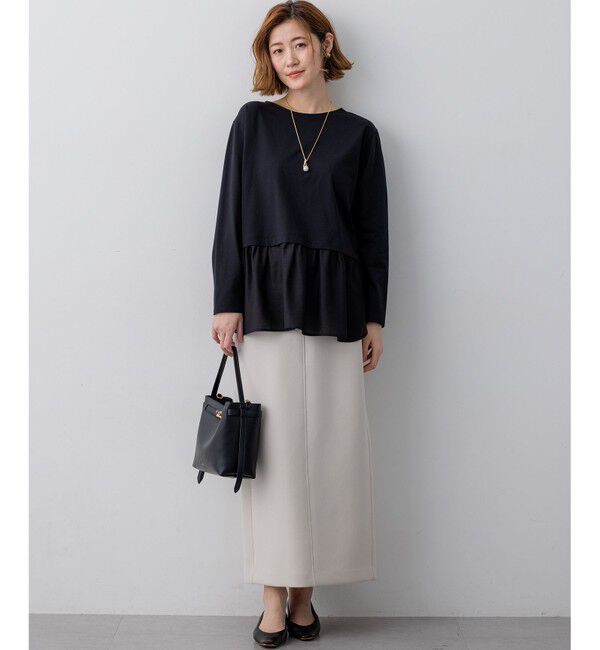 23区「ナチュラルコットンベア シアードッキング カットソー」|Tシャツ・カットソー|