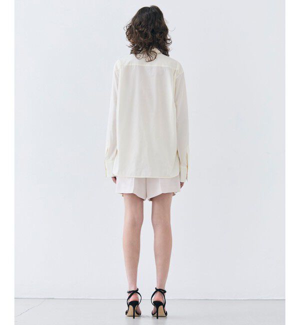 BEIGE,「【洗える】CLOVER / コットンバックボウタイブラウス」|シャツ・ブラウス|