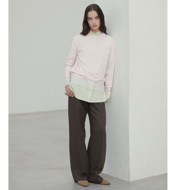 BEIGE,「【洗える】CLOVER / コットンバックボウタイブラウス」|シャツ・ブラウス|