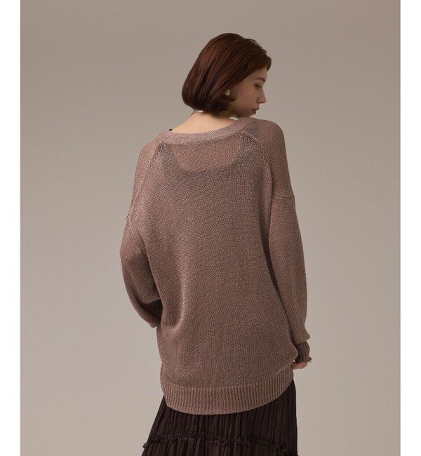 GRACE CONTINENTAL「ラメルーズニットカーディガン」|カーディガン|