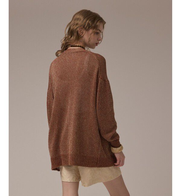 GRACE CONTINENTAL「ラメルーズニットカーディガン」|カーディガン|