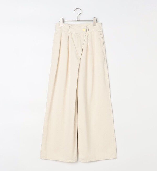 Rie Miller「【RM denim】リネン混ラップワイドパンツ」|その他|