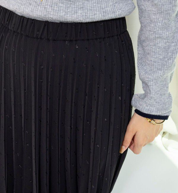 NOLLEY'S「ウォッシャブルラメカットドビープリーツスカート」|スカート|