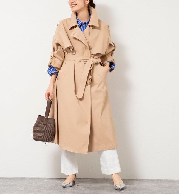 NOLLEY'S「NMPウォッシャブルロングトレンチコート」|トレンチコート|ベージュ