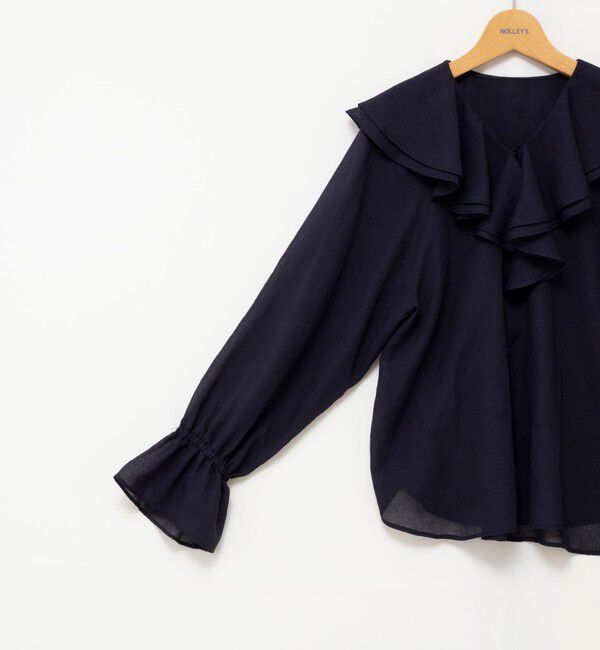 NOLLEY'S「ウォッシャブルラッフルカラーブラウス」|シャツ・ブラウス|