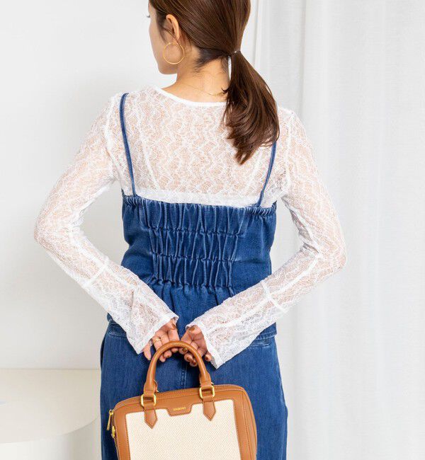 NOLLEY'S「ウォッシャブル袖フレアレースロンＴ」|Tシャツ・カットソー|