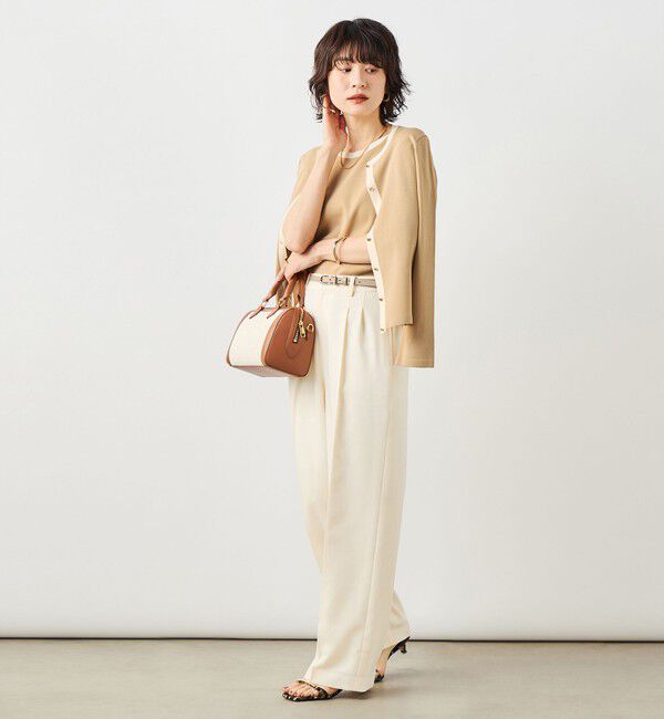 NOLLEY'S sophi「《アンサンブル対応》 《手洗い可能》マルチファンクションクルーネックカーディガン」|カーディガン|