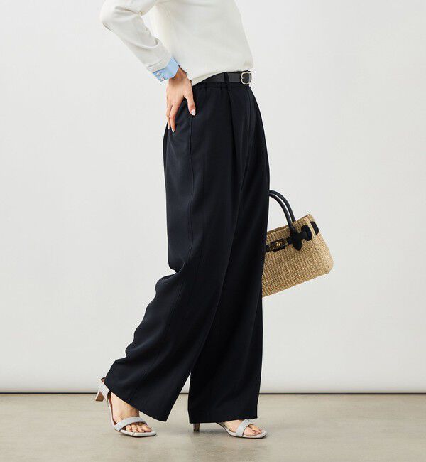 NOLLEY'S sophi「NEW morisachi《セットアップ対応》ウォッシャブルストレッチツイルイージーワイドパンツ」|その他|
