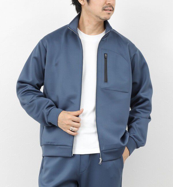 NOLLEY'S goodman「《セットアップ対応》ダブルニットZIPスタンドカラー 26SS」|ブルゾン・スタジャン|