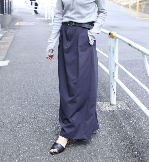 MAQWEL「【MAQWEL/マクウェル】タックロングスカート」|タイト|